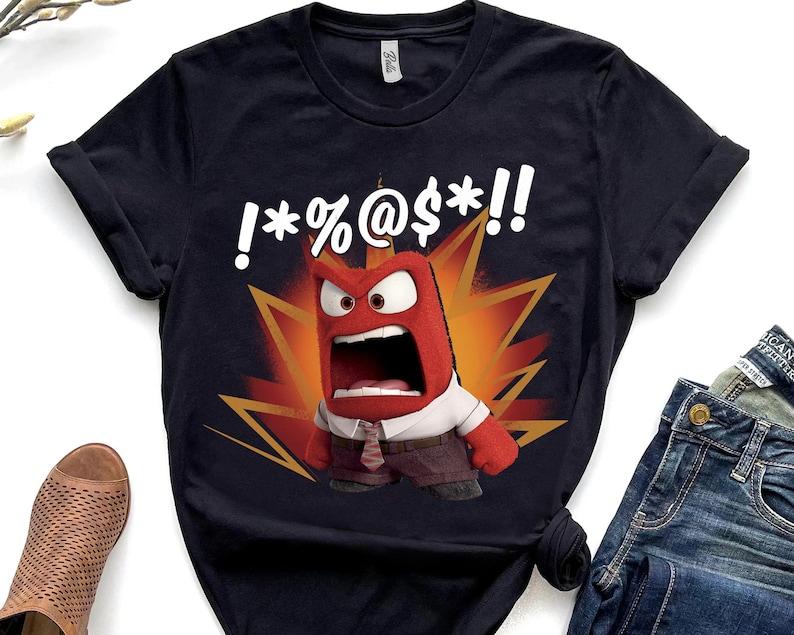 Disney Inside Out Anger Symbols T-Shirt Unisex Adult T-shirt Kid shirt Gift for Birthday Hoodie Toddler Tee Disneyland Vacation 140