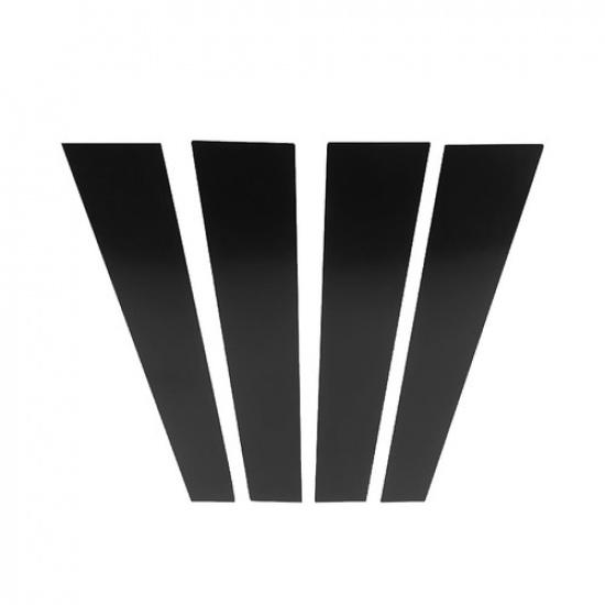 Fit -2025 Dodge Ram 1500 Quad Cab Black Pillar Posts Door Trim Window Cover