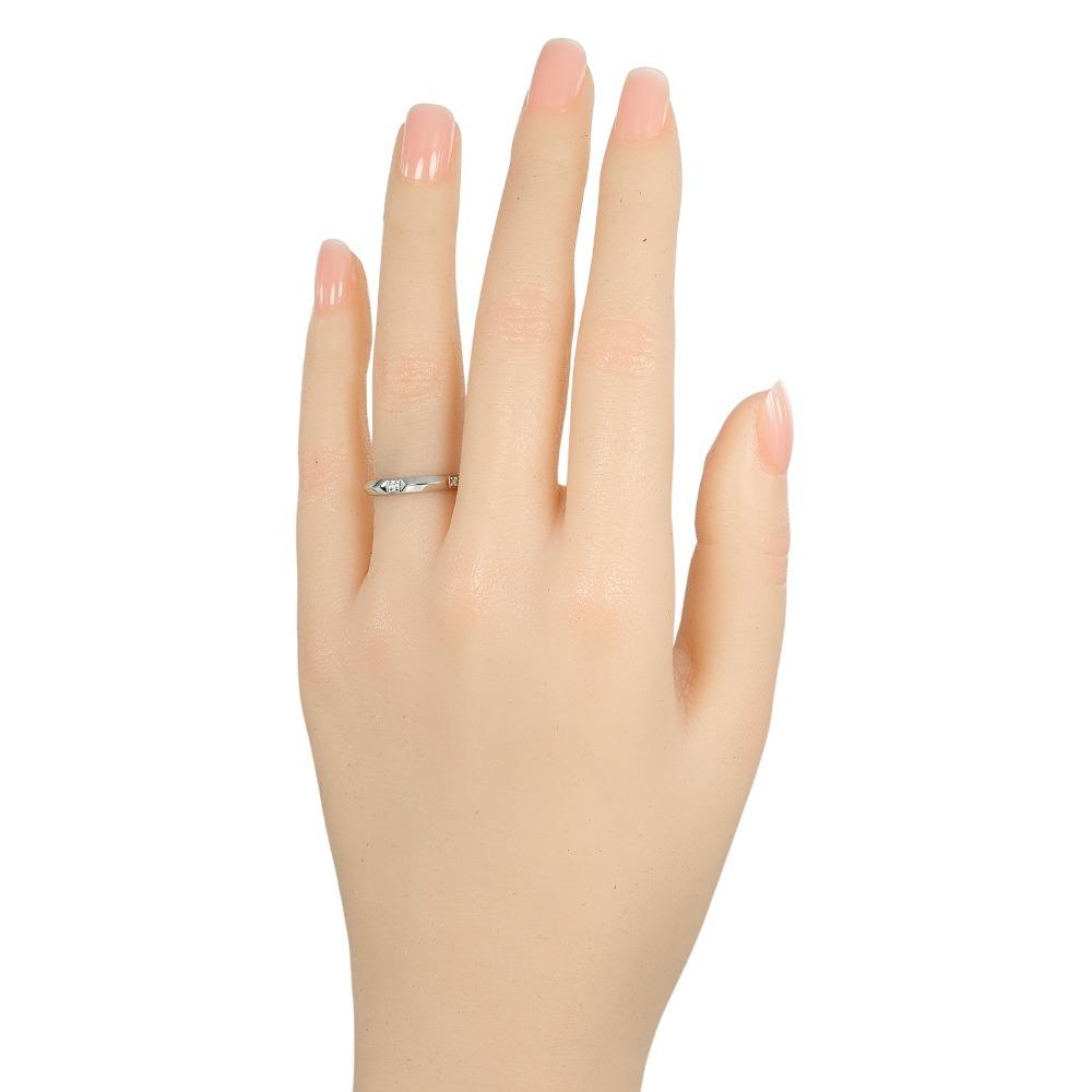 TIFFANY&Co. True Ring Pt950Platinum/diamond #4.3(US Size) 4.4g Women Used