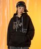 Xtt106 Leather Applique Cotton Hoodie (Black)