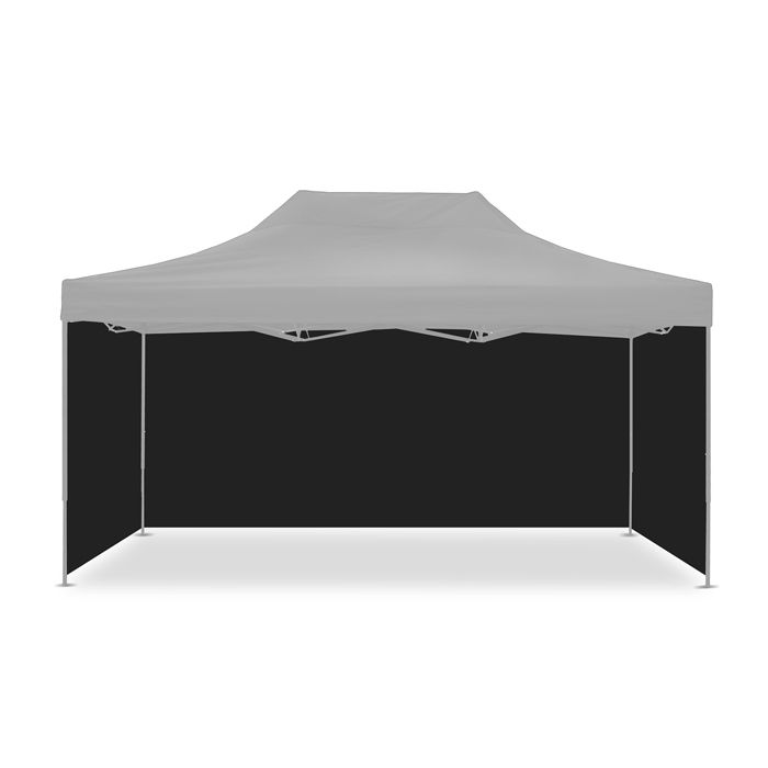 4 Walls for the black canopy / side walls for 3x4.5m folding canopy nero