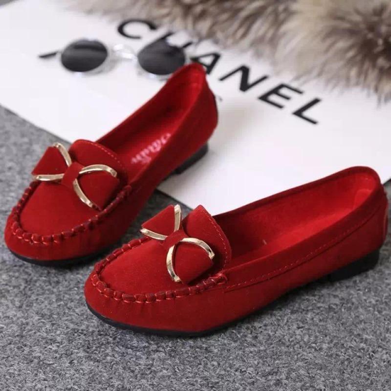 Women's Bow Slip-On Flats, Low Heel Casual Loafers for Driving and Work
