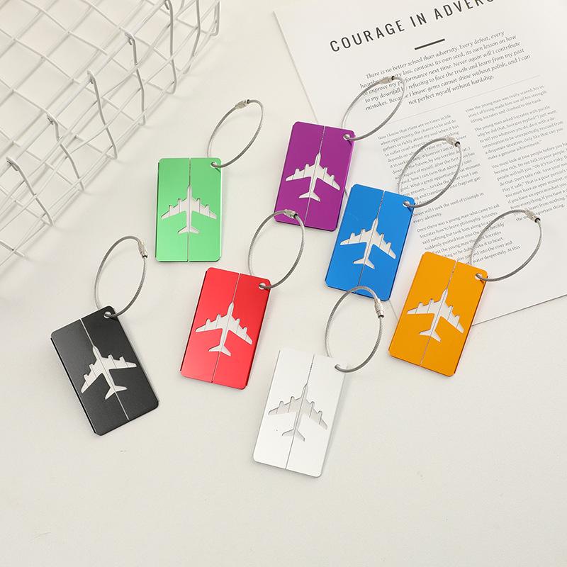 Flugzeugförmiger Aluminium-Gepäckanhänger und Geschäftsgeschenk