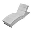 VidaXL Chaise Longue White Faux Leather