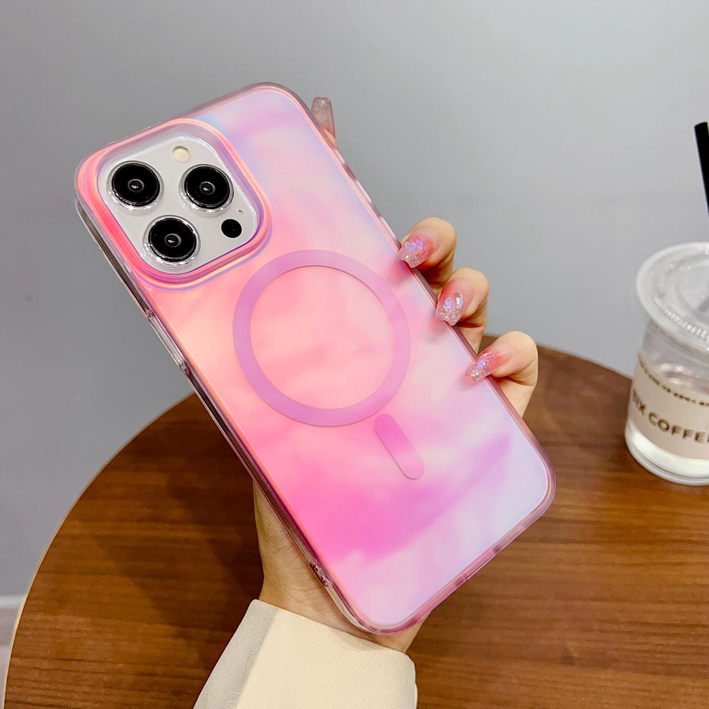 For iPhone 14 Pro Max Case Compatible with MagSafe Ink Painting IMD Phone Cover