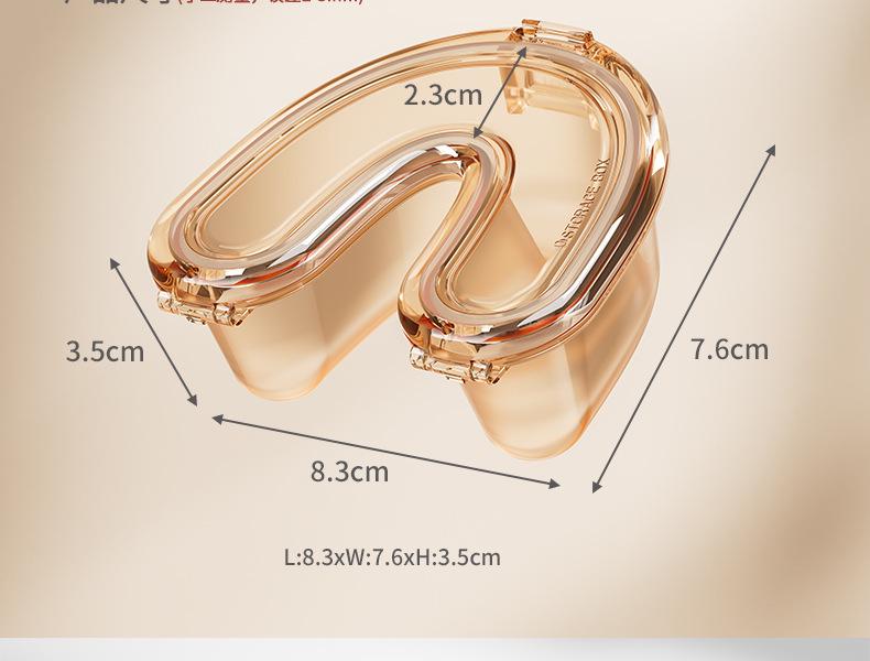 Neviditelný ortodontický držák a schránka na protézy se zámkem