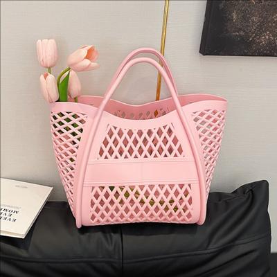 Large Capacity Jelly Women Picnic Shopping Beach Vacation Beach Handbag