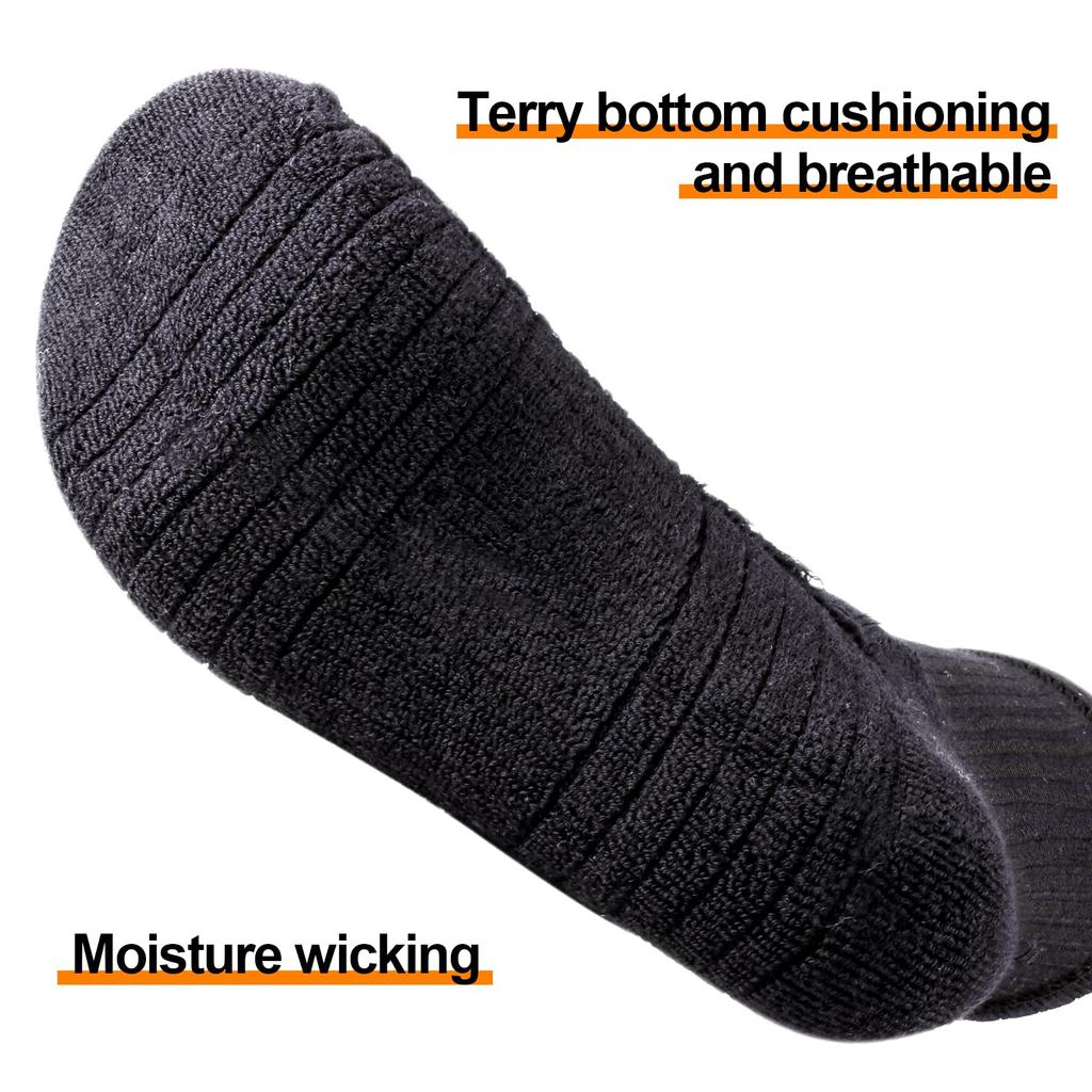 YUEDGE Thick Socks for Outdoor Set Men's Sports, Hiking, Activities, Trekking, Walking, Antibacterial, Deodorizing, Sweat-Wicking, Quick-Drying,