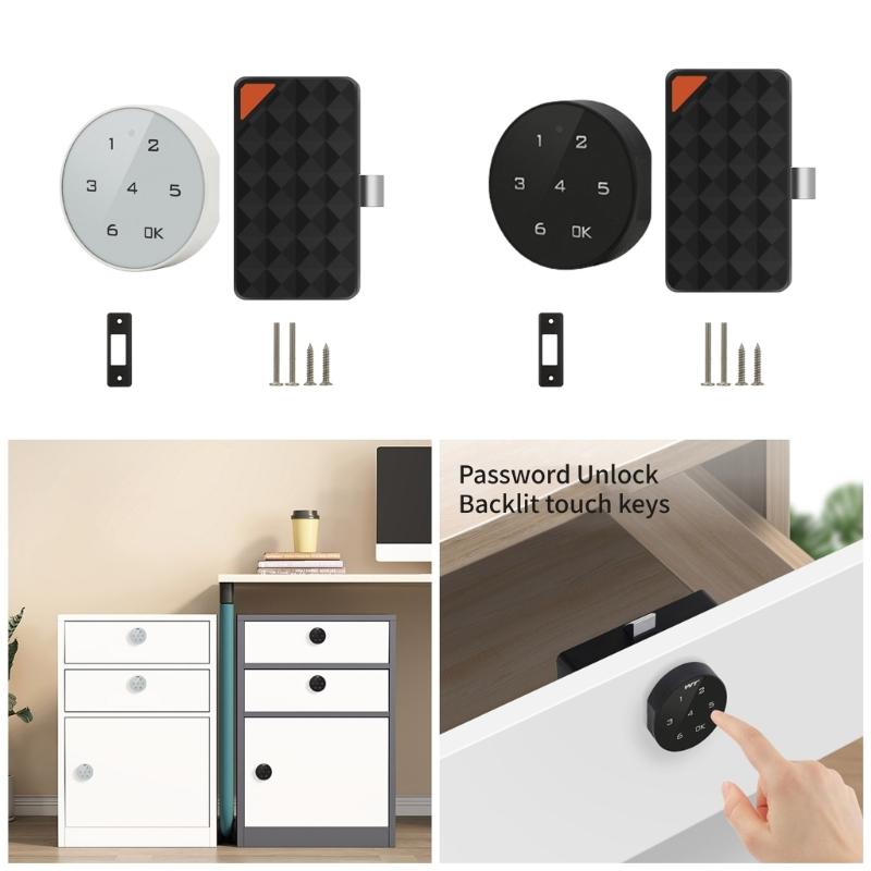 Keyless Privacy Protections Electronic Combination Lock Quick Installation Security Code Lock for Drawers & Cabinets