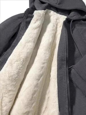 Women's Thickened Lambswool Fleece Zip Cardigan - Cozy Autumn Winter Sweatshirt 2025 Style
