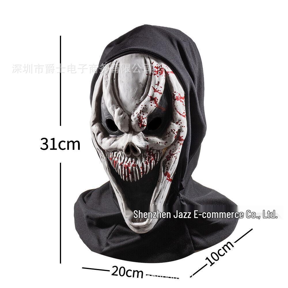 Realistic Latex Halloween Mask: Young Man with Wig