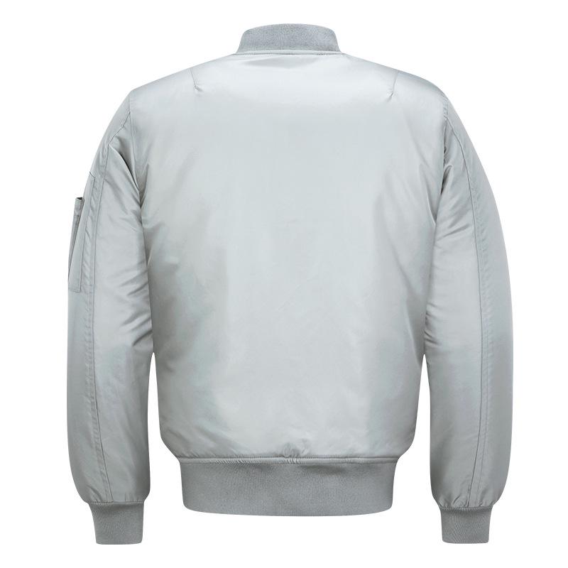 Men's Plus Size Stand Collar Cotton Jacket - Autumn/Winter Casual Loose Fit, European/American Style, Aviator Design, Available Up To 6XL.