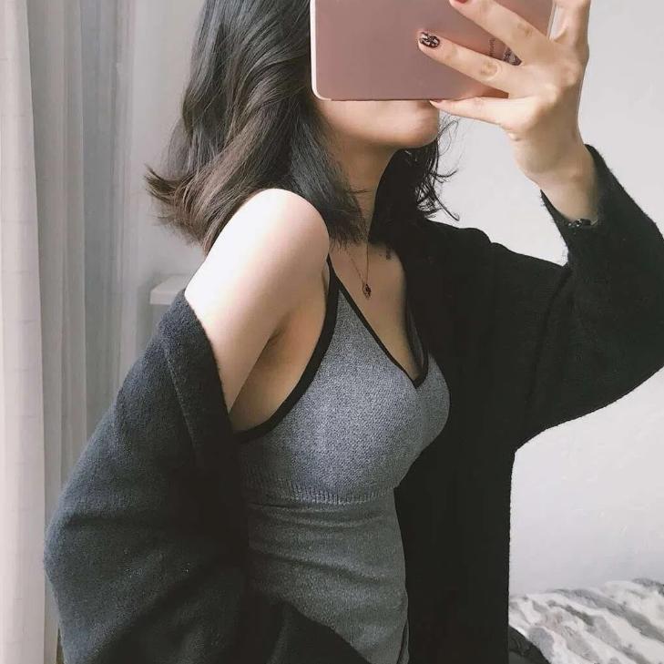 Camisole Damen mit Brustpolster, geraffte Unterwäsche, schlankes, sexy Unterhemd für Damen