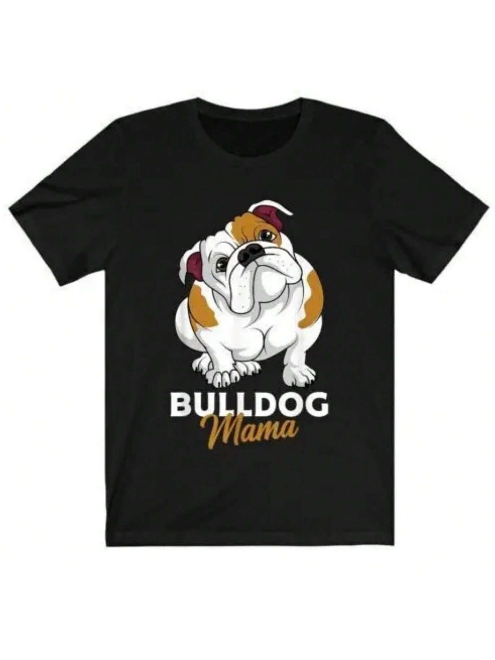 English Bulldog Mama Cute Bully Dog Mom Funny Wounisex Gift T-Shirt S разноцветный