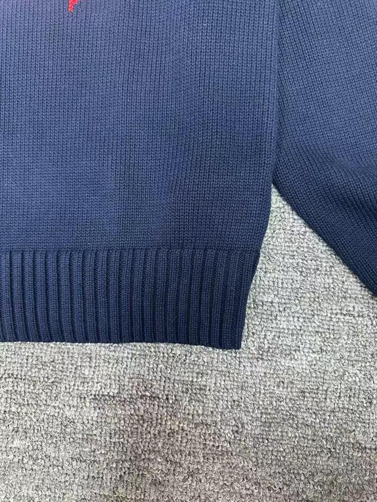 R~L Women's Heavyweight Star Embroidered Crew Neck Sweater - Versatile Autumn/Winter Fashion