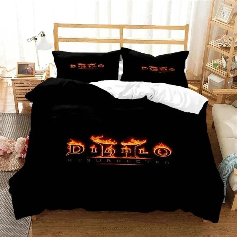 Comforter 3D Print Game Diablo Bedding Set Comforter Bed Set King Queen Twin Size Boys Girls Adult