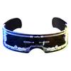 LED-briller 7 farger 12 moduser Cyberpunk briller Blinkende lysende briller for Halloween Cosplay-fest Bar