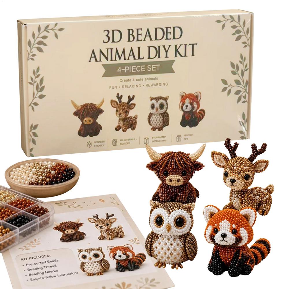 Kit Animale 3D con Perline Fatto a Mano Set Artigianale Artistico con Perline e Istruzioni Gioielli Creativi per Principianti Appassionati Casa Ufficio