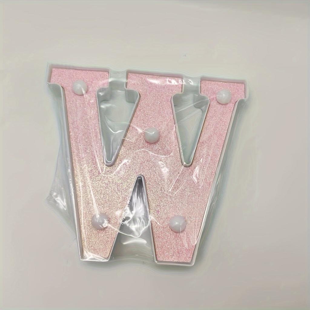 1pc Vibrant LED Lighting Letter - Battery Powered,Dimmable for Bedroom, Birthday Party, Wedding, Home, Christmas, and Eid Al-Adha Mubarak Decorations