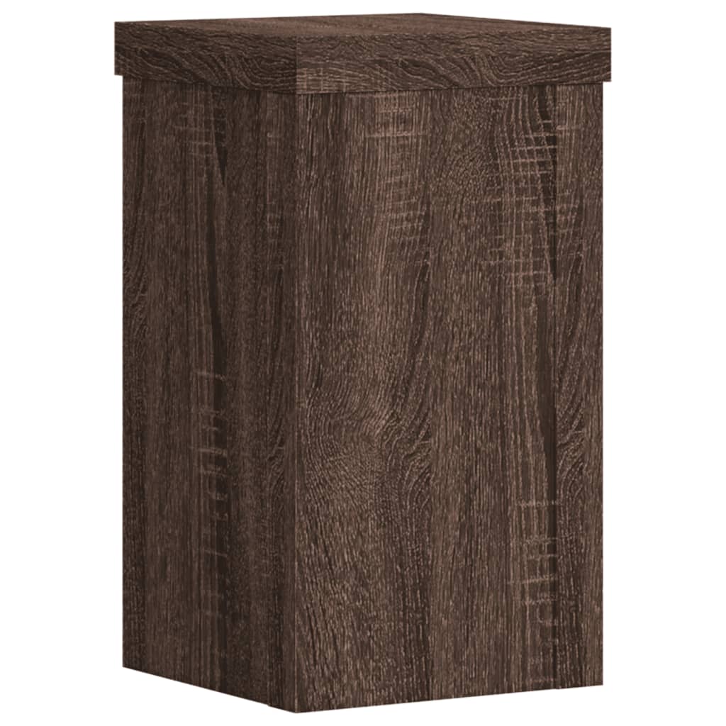 Pflanzenständer 2 Stück Braun Eichenoptik 10 x 10 x 18 cm Holzwerkstoff