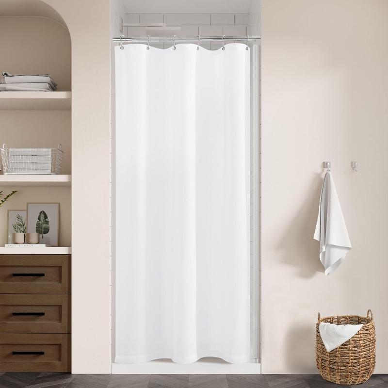 Natural Cream Linen Shower Curtain Country Boho Farmhouse Bathroom Decor Beige Shower Curtains for Bathroom Neutral Cloth