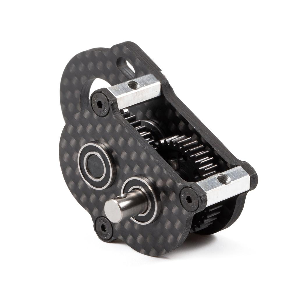 48P 29g Ultra-Light Portal Transmission Black Carbon Tiny Gearbox for 1/10 LCG Chassis Comp Builds Rigs