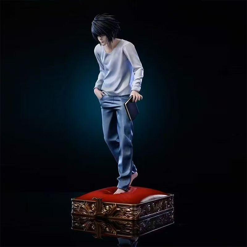 Limited Edition 1/6 Scale L·Lawliet Death Note Anime Statue Collectible Model with Candy Accessory and Red Base