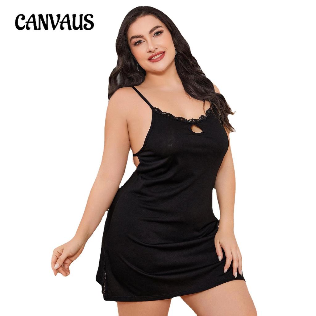 Pijama Tamanho Grande Verão Sexy Halter Camisola Roupa de Casa Feminina