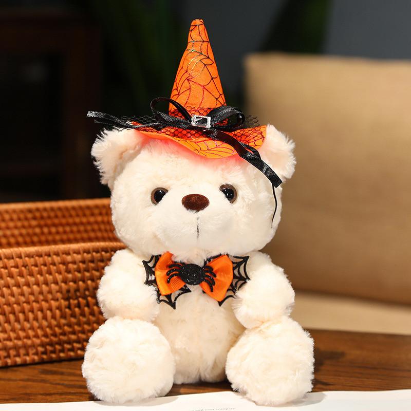 Halloween Hat Witch Teddy Bear Plush Toy Stuffed Doll Bedroom 28cm Decoration