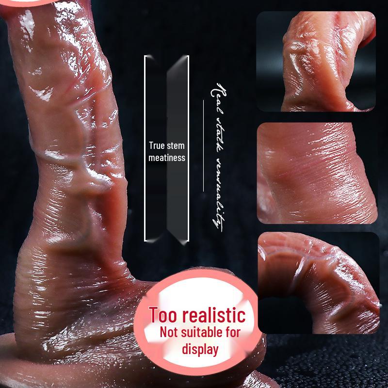 Realistic Silicone Dildo: Soft Flesh Masturbator for Women