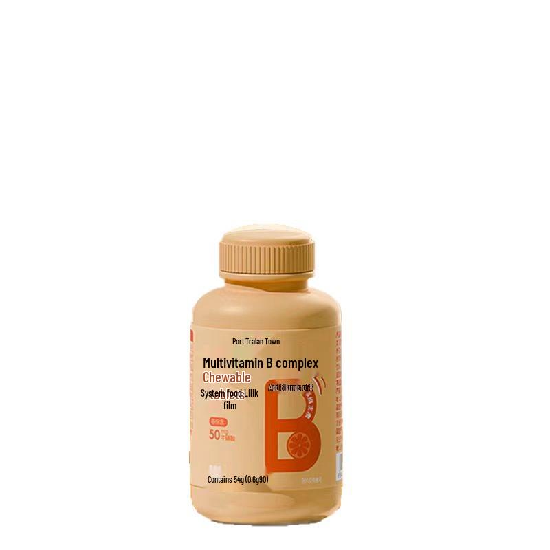 Norte.Land Blood Orange B Chewable Tablets - 90 Count, 8 Major B Vitamins with Taurine for Children & Adults.