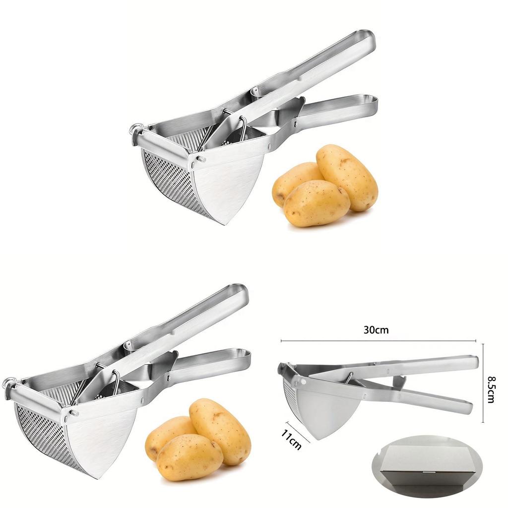 Stainless Steel Potato Masher With Multifunctional Design For Home Kitchen Use