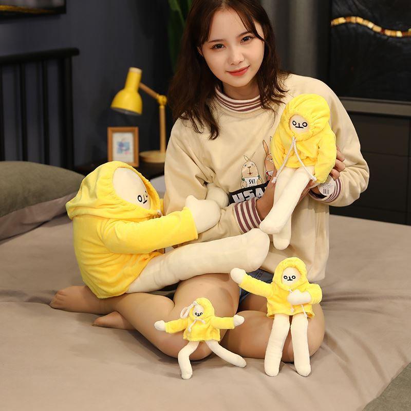 Stuffed Man Banana Toy Doll Plush Stress Reliever Anime Plushie Pillow Stuff Anime Plushie