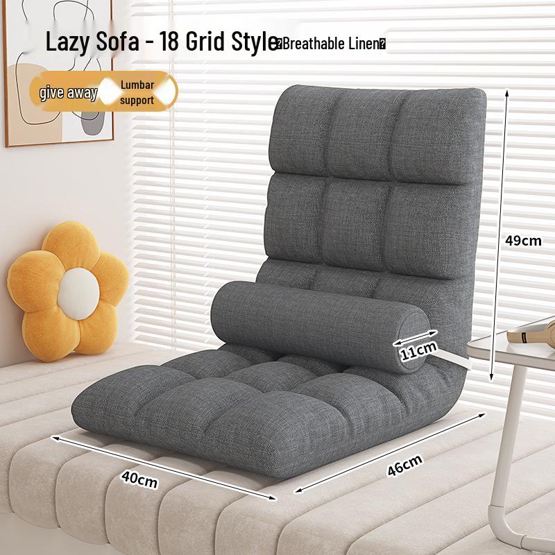Lazy Tatami Folding Sofa Chair: Single Bed & Backrest for Dorms, Balconies, and Bedrooms