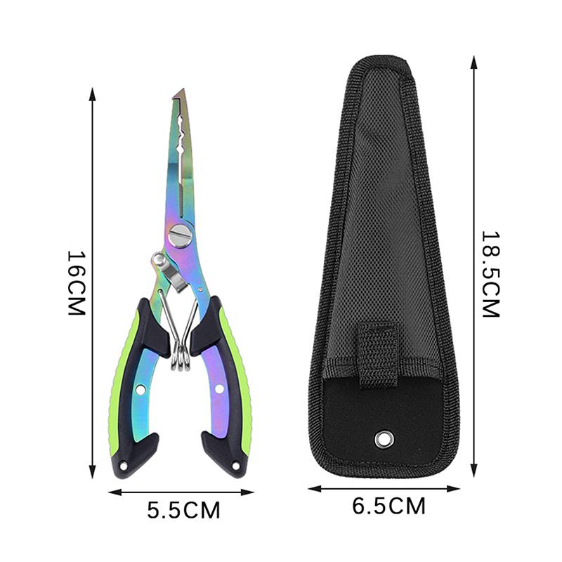 Fish Pliers Ergonomics Anti-Slip High-Strength Multifunctional Cut Fishing Line Fishing Tied Hooks Pliers Angling Equipment