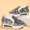 Scarpe basse sportive e casual taglia grande per donna, estate, nuove, con paillettes, rete traspirante, leggere, sandali da donna