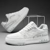 Scarpe Plate da Coppia Moda Casual Retro Stringate Sportive Scarpe Bianche