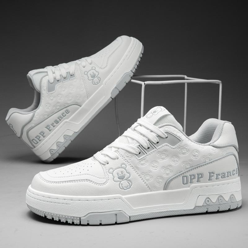 Scarpe Plate da Coppia Moda Casual Retro Stringate Sportive Scarpe Bianche