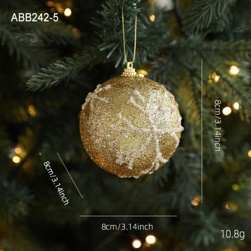 Gold Glitter Christmas Tree Ball Hanging Ornaments Sequin Foam Xmas Tree Decorations Christmas Ornaments Christmas Navidad Gift