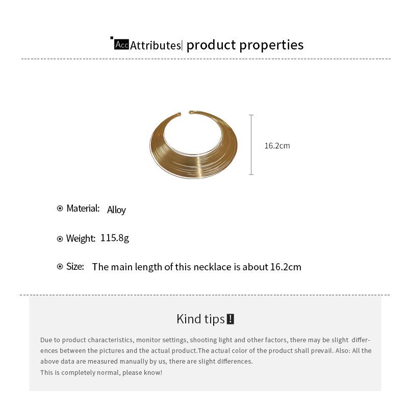 New 4 Pcs Metal Gold Color Geometric Multi-layer Necklaces for Women Heavy Industry Bangles Round Earrings Fashion Zircon Sets