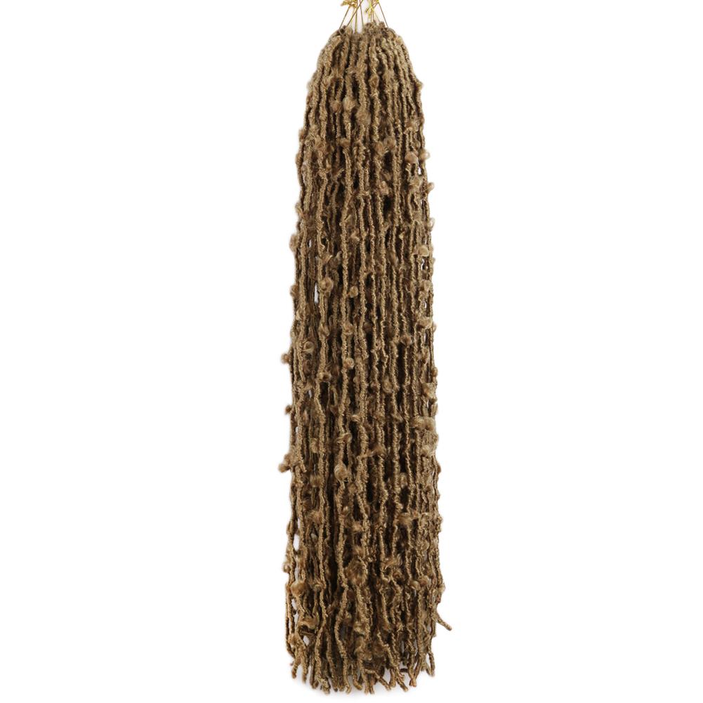Butterfly Locs Häkelhaar Zöpfe Extensions Weiches Synthetisches Einzel-Weft Faux Locks Lockige Zöpfe Dreadlocks Strähnen Faux Locks