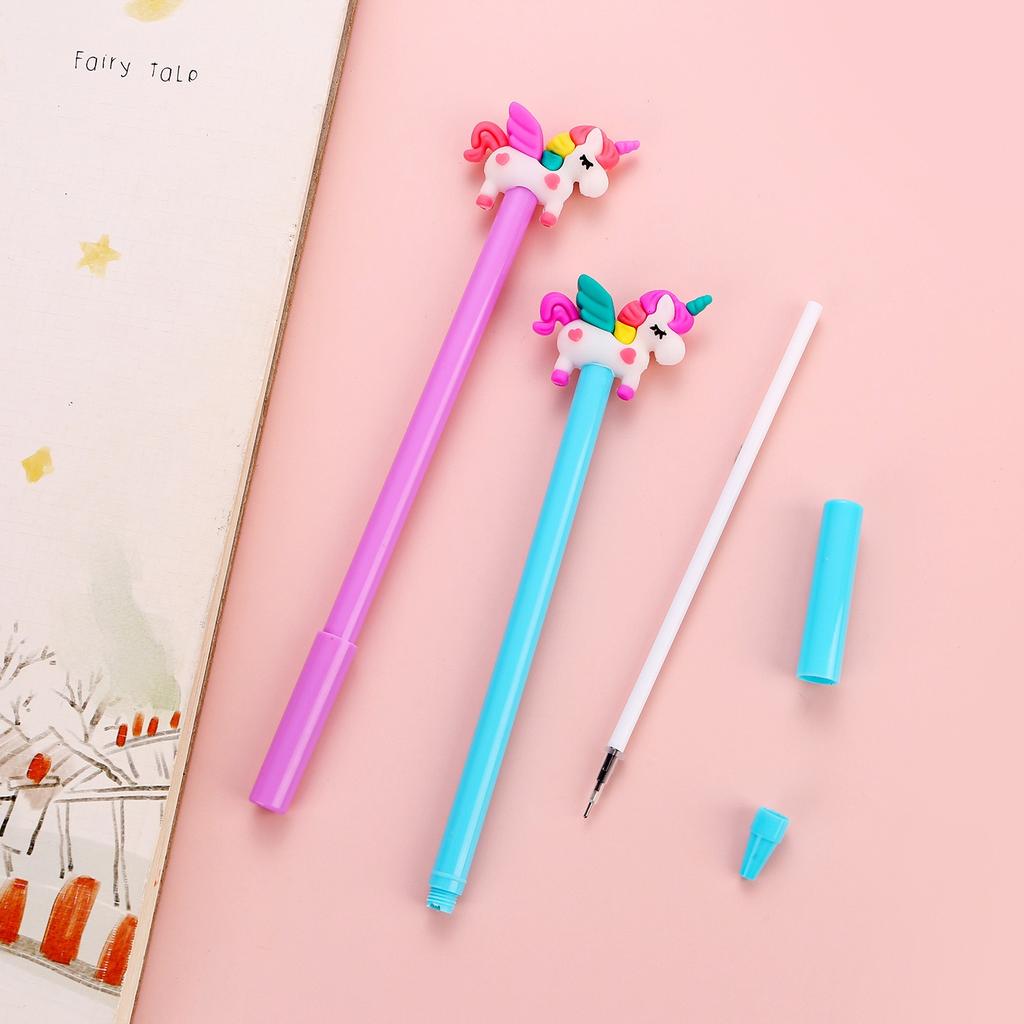 1Pc Unicorn Cartoon Pony Pen Back To School Season Gift Suitable for Office Work, Writing, Diaries, Signatures, and Student Classroom Prizes Party G