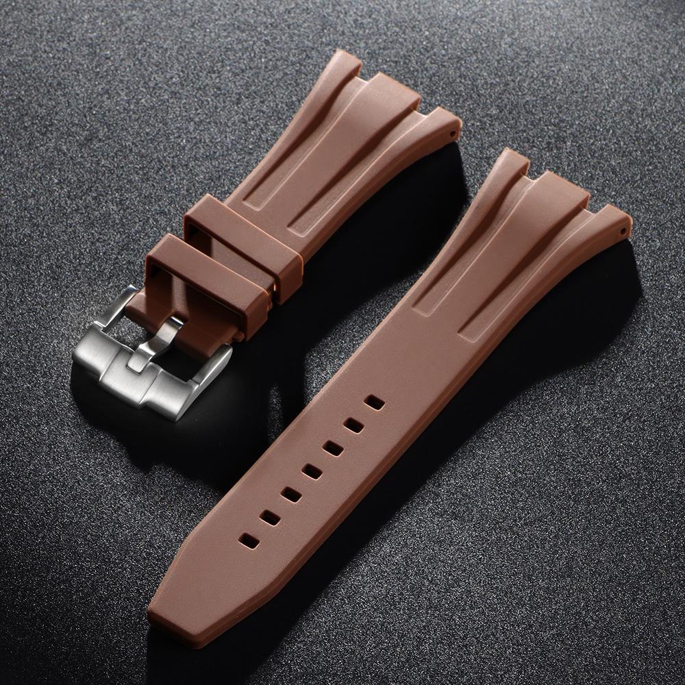 27/28/30mm Silicone Rubber Watchband for AP Royal Oak Offshore 15400 26470 15703 Watch Strap Men Soft Diving Sport Bracelet Band