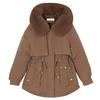 This is a Korean-style Pai winter version of a slimming and elegant cotton-padded jacket with thick fleece and warmth