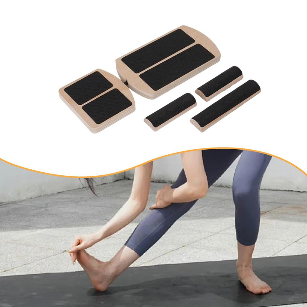 Single Board Ankle Balance Anti Slip Wooden Exerciser Foot Strengthener for Home Indoor