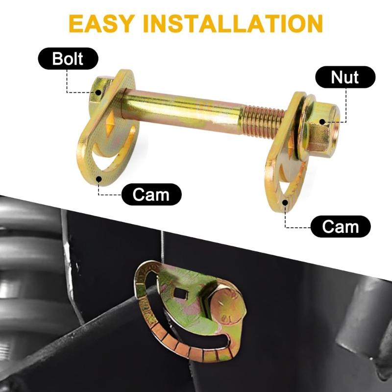 Truck Accessories for 2500HD 3500 2011-2022 Bolt Kit KR86376 Easy Installation Copper Upper Control Arm Bolt