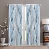 2 Pieces of Light Blue Lines Printed Curtains, Pole Bag Curtains 42*84, Home Decoration, Room Decoration