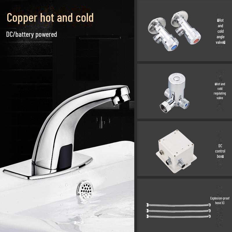 Smart Automatic Infrared Dual-Temperature Faucet for Hands-Free Washing