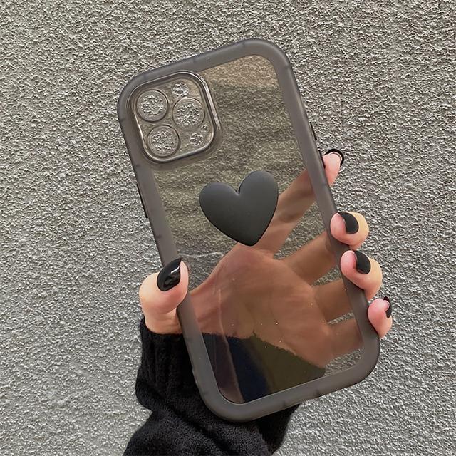 3D süße Herz Bonbonfarben stoßfeste Hülle für Iphone 12 11 13 14 Pro Max Xr Xs X 14 Plus transparente weiche Silikon-Rückseite