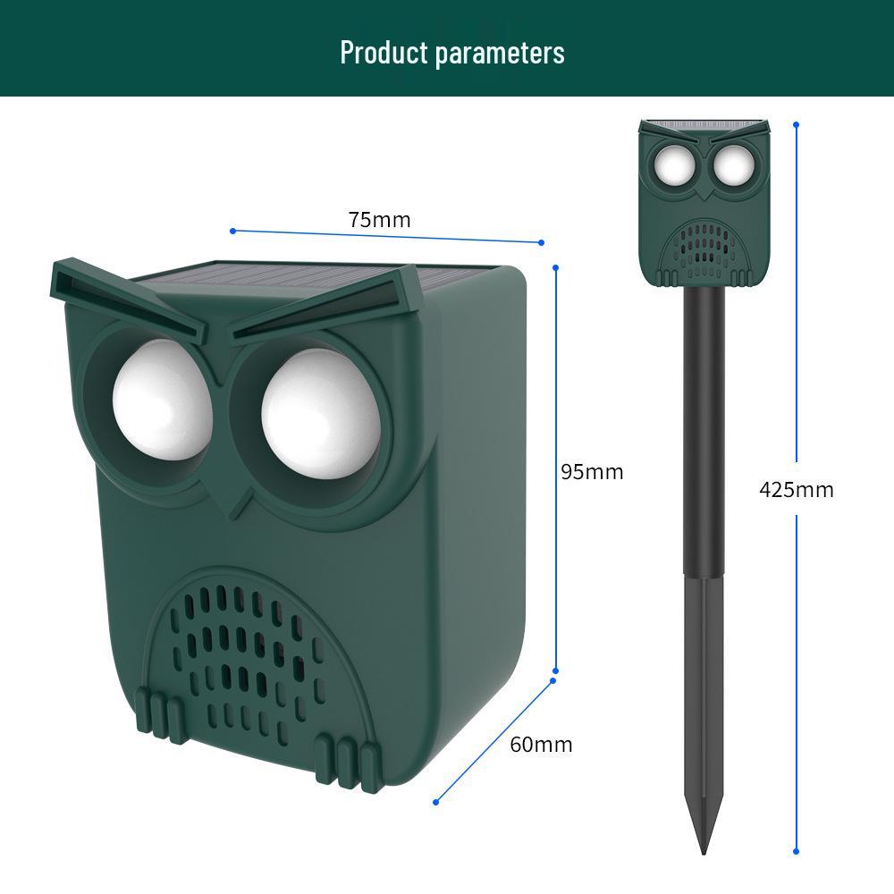 Solar Infrared Animal Repeller with Sound & Light Alarm for Farms and Orchards